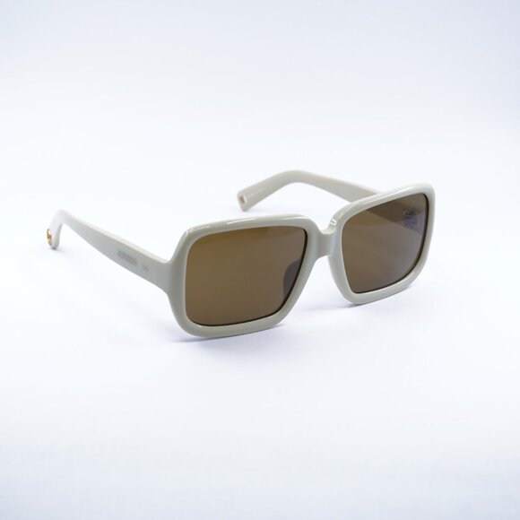 Jacquemus CABANA JAC/86 C2 Sunglasses Sand Square Frame, Brown Lenses main image 6